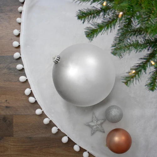 Northlight Silver Splendor Shatterproof Matte Christmas Ball Ornament 8" (200mm) 2 Northlight Silver Splendor Shatterproof Matte Christmas Ball Ornament 8" (200mm) - Image 2