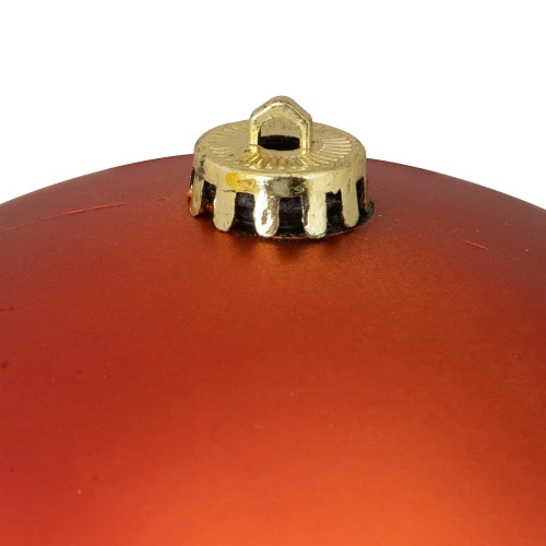 Northlight Burnt Orange Matte Shatterproof Christmas Ball Ornament 8" (200mm) 3 Northlight Burnt Orange Matte Shatterproof Christmas Ball Ornament 8" (200mm) - Image 3