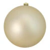 Northlight Champagne Gold Shatterproof Matte Christmas Ball Ornament 10" (250mm)