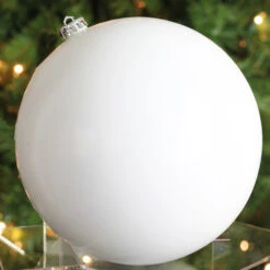 Northlight Shiny Winter White Commercial Shatterproof Christmas Ball Ornament 10" (250mm) -Chic Christmas Decoration northlight lj35140 three 03231.1664379969