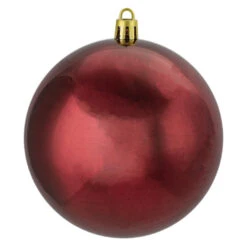 Northlight 12ct Burgundy Red Shatterproof Shiny Christmas Ball Ornaments 4" (100mm) 5 Northlight 12ct Burgundy Red Shatterproof Shiny Christmas Ball Ornaments 4" (100mm) -Chic Christmas Decoration northlight lj35194 2 06477.1633000826