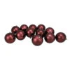 Northlight 12ct Burgundy Red Shatterproof Shiny Christmas Ball Ornaments 4" (100mm)