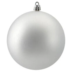 Northlight 12ct Silver Splendor Shatterproof Matte Christmas Ball Ornaments 4" (100mm) -Chic Christmas Decoration northlight lj35197 2 59468.1633000838