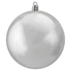 Northlight 12ct Silver Shatterproof Shiny Christmas Ball Ornaments 4" (100mm) -Chic Christmas Decoration northlight lj35198 2 update2021 09231.1665610745