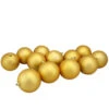 Northlight 12ct Vegas Gold Matte Shatterproof Christmas Ball Ornaments 4" (100mm)