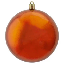 Northlight Set Of 12 Shiny Burnt Orange Shatterproof Christmas Ball Ornaments 4" -Chic Christmas Decoration northlight lj35218 2 90675.1664379666