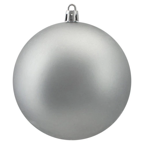 Northlight 12ct Pewter Gray Shatterproof Matte Christmas Ball Ornaments 4" (100mm) 2 Northlight 12ct Pewter Gray Shatterproof Matte Christmas Ball Ornaments 4" (100mm) - Image 2
