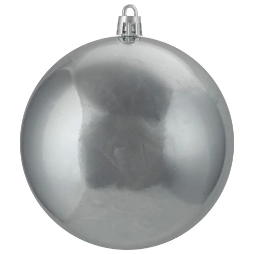 Northlight 12ct Pewter Gray Shatterproof Shiny Christmas Ball Ornaments 4" (100mm) 3 Northlight 12ct Pewter Gray Shatterproof Shiny Christmas Ball Ornaments 4" (100mm) - Image 3