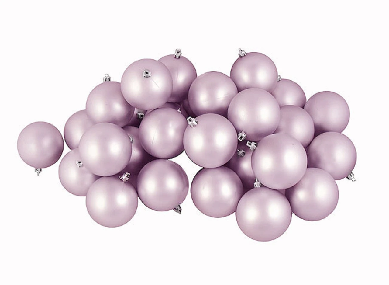 Northlight 12ct Lavender Shatterproof Matte Christmas Ball Ornaments 4" (100mm) 1 Northlight 12ct Lavender Shatterproof Matte Christmas Ball Ornaments 4" (100mm)