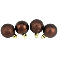 Northlight 96ct Mocha Brown Shatterproof 4-Finish Christmas Ball Ornaments 1.5" (40mm) 8 Northlight 96ct Mocha Brown Shatterproof 4-Finish Christmas Ball Ornaments 1.5" (40mm) -Chic Christmas Decoration northlight lj35253 2updated 91139.1665610747