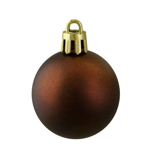 Northlight 96ct Mocha Brown Shatterproof 4-Finish Christmas Ball Ornaments 1.5" (40mm) 6 Northlight 96ct Mocha Brown Shatterproof 4-Finish Christmas Ball Ornaments 1.5" (40mm) - Image 6