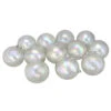 Northlight 12ct Clear Iridescent Shatterproof Shiny Christmas Ball Ornaments 4" (100mm)