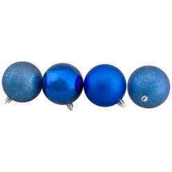 Northlight 32ct Lavish Blue Shatterproof 4-Finish Christmas Ball Ornaments 3.25" (80mm) -Chic Christmas Decoration northlight lj35266 2new 90972.1663687961