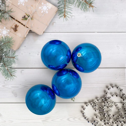 Northlight 32ct Lavish Blue Shatterproof Christmas Ball Ornaments 3.25" (80mm) 2 Northlight 32ct Lavish Blue Shatterproof Christmas Ball Ornaments 3.25" (80mm) - Image 2