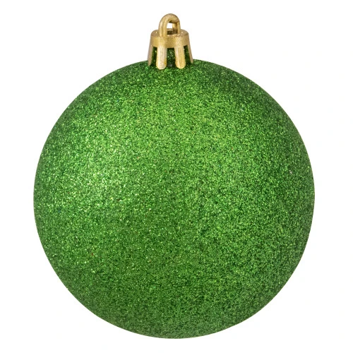 Northlight 32ct Xmas Green Shatterproof 4-Finish Christmas Ball Ornaments 3.25" (80mm) 4 Northlight 32ct Xmas Green Shatterproof 4-Finish Christmas Ball Ornaments 3.25" (80mm) - Image 4