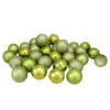 Northlight 32ct Kiwi Green Shatterproof 4-Finish Christmas Ball Ornaments 3.25" (80mm)