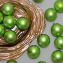 Northlight 32ct Matte Kiwi Green Shatterproof Christmas Ball Ornaments 3.25" (80mm) 5 Northlight 32ct Matte Kiwi Green Shatterproof Christmas Ball Ornaments 3.25" (80mm) -Chic Christmas Decoration northlight lj35302 3 10338.1600218892