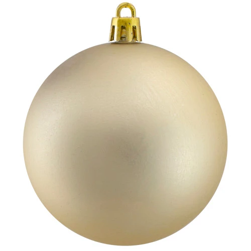 Northlight 32ct Matte Champagne Gold Shatterproof Christmas Ball Ornaments 3.25" (80mm) 3 Northlight 32ct Matte Champagne Gold Shatterproof Christmas Ball Ornaments 3.25" (80mm) - Image 3