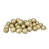 Northlight 32ct Matte Champagne Gold Shatterproof Christmas Ball Ornaments 3.25" (80mm)