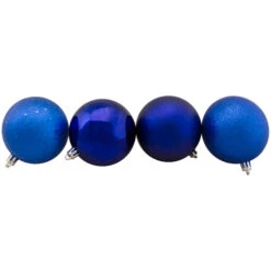 Northlight 32ct Royal Blue Shatterproof 4-Finish Christmas Ball Ornaments 3.25" (80mm) -Chic Christmas Decoration northlight lj35334 2updated 75412.1629301028