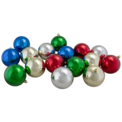 Northlight 32ct Multi-Color Shatterproof 2 Finish Christmas Ball Ornaments 3.25" (80mm) -Chic Christmas Decoration northlight lj35339 3 updated 98903.1630079091