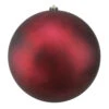 Northlight Matte Burgundy Red Shatterproof Christmas Ball Ornament 10" (250mm)
