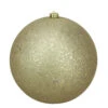 Northlight Gold Holographic Glitter Shatterproof Christmas Ball Ornament 10" (250mm)