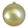 Northlight Shiny Champagne Gold Shatterproof Christmas Ball Ornament 10" (250mm)