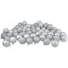 Northlight 60ct Shatterproof Silver 4-Finish Christmas Ball Ornaments 2.5" (60mm)