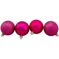 Northlight 60ct Magenta Pink Shatterproof 4 Finish Christmas Ball Ornaments 2.5" (60mm) -Chic Christmas Decoration northlight lj35433 2updated 40583.1665610744