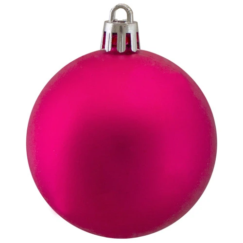 Northlight 32ct Matte Magenta Pink Shatterproof Christmas Ball Ornaments 3.25" (80mm) 3 Northlight 32ct Matte Magenta Pink Shatterproof Christmas Ball Ornaments 3.25" (80mm) - Image 3