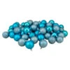 Northlight 60ct Turquoise Blue Shatterproof 4-Finish Christmas Ball Ornaments 2.5" (60mm)