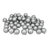 Northlight 60ct Gray Shatterproof Matte Christmas Ball Ornaments 2.5" (60mm)
