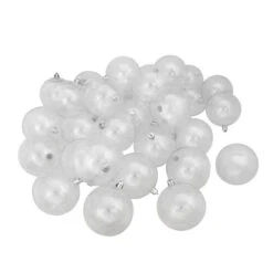 Northlight 32ct Clear Shatterproof Shiny Christmas Ball Ornaments 3.25" (80mm)