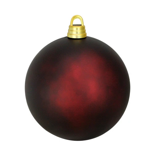 Northlight Matte Burgundy Red Shatterproof Christmas Ball Ornament 12" (300mm) 1 Northlight Matte Burgundy Red Shatterproof Christmas Ball Ornament 12" (300mm)