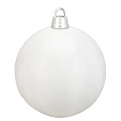 Northlight Shiny White Shatterproof Christmas Ball Ornament 12" (300mm)
