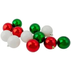 Northlight 24ct Red, Green And White Shatterproof 2-Finish Christmas Ball Ornaments 2.5" (60mm) -Chic Christmas Decoration northlight lj36059 2 70229.1665260517
