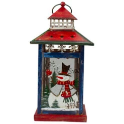 Northlight Red, White And Black Snowman “Let It Snow” Christmas Lantern 12.75” -Chic Christmas Decoration northlight lk27672 3updated 00320.1665610429