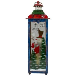 Northlight Red, White And Green "Snow" Christmas Lantern 15" -Chic Christmas Decoration northlight lk27674 1 31919.1588344838