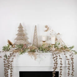 Northlight 20.5" Clear Beads And Gold Glitter Christmas Tree -Chic Christmas Decoration northlight ll94343 styled also20use20for20nl003252c20nl003222csh896942csh89691 60008.1681212836