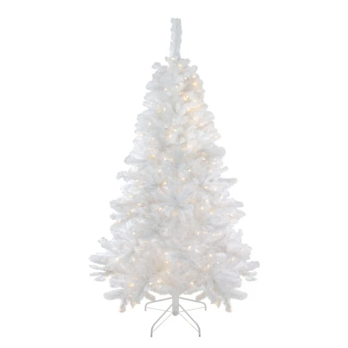 Northlight 6.5' Pre-Lit White Medium Iridescent Pine Artificial Christmas Tree - Multi Function LED Lights 1 Northlight 6.5' Pre-Lit White Medium Iridescent Pine Artificial Christmas Tree - Multi Function LED Lights