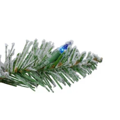 Northlight Pre-Lit Heavily Flocked Pine Artificial Christmas Wreath - 24-Inch, Multi-Color Lights -Chic Christmas Decoration northlight m84251 3 48863.1588370964