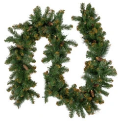 Northlight 9' X 10" Pre-Lit Yorkville Pine Artificial Christmas Garland - Clear Lights
