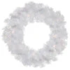 Northlight Pre-Lit White Pine Artificial Christmas Wreath - 24-Inch, Clear Lights