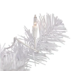 Northlight Pre-Lit White Pine Artificial Christmas Wreath - 24-Inch, Clear Lights -Chic Christmas Decoration northlight m88639 3 64740.1660239370