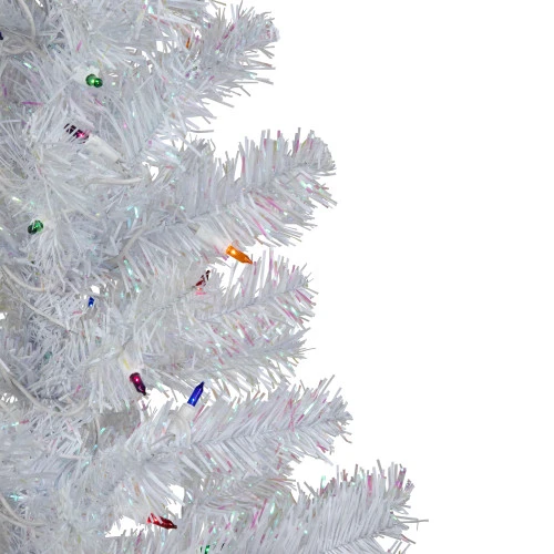 Northlight 3' Pre-lit White Iridescent Pine Artificial Christmas Tree - Multi Lights 3 Northlight 3' Pre-lit White Iridescent Pine Artificial Christmas Tree - Multi Lights - Image 3