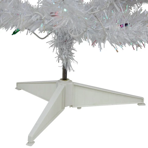 Northlight 3' Pre-lit White Iridescent Pine Artificial Christmas Tree - Multi Lights 2 Northlight 3' Pre-lit White Iridescent Pine Artificial Christmas Tree - Multi Lights - Image 2
