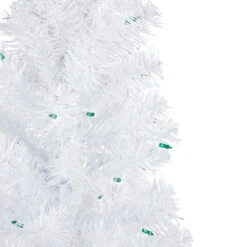 Northlight 3' Pre-Lit Medium White Pine Artificial Christmas Tree - Green Lights -Chic Christmas Decoration northlight m88686 2 16580.1669797775