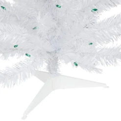 Northlight 3' Pre-Lit Medium White Pine Artificial Christmas Tree - Green Lights -Chic Christmas Decoration northlight m88686 5 04390.1669797777