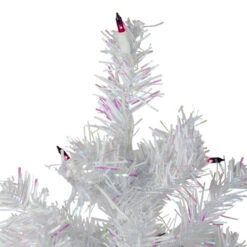 Northlight 3' Pre-Lit White Medium Iridescent Pine Artificial Christmas Tree - Purple Lights -Chic Christmas Decoration northlight m88688 2 72109.1588368973